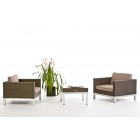 Rattan Lounge Gartenmöbel Shine graubraun