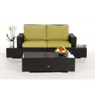 Rattan Lounge Media Luna, Überzug Lime