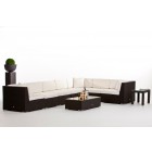 Rattan Gartenmöbel Lounge Sitzgruppe Bermuda schwarz