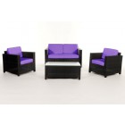 Rattan Lounge Luxury Überzug Violett