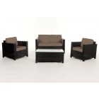 Rattan Lounge Luxury Überzug Sandbraun