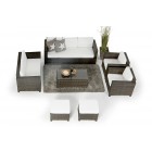 Westham Gartenlounge Deluxe Set braun - von oben
