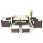 Westham Loungemoebel Deluxe braun - Polster beige 