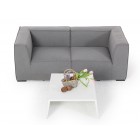 Wetterfeste kleine Outdoor Lounge Hanna grau