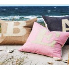 Zierkissen Special: Letter B Sand 50 x 50 cm