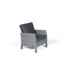 Manchester Rattan Garden Furniture Dining Lounge Armchair  in Mixed Grey