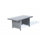 Manchester Rattan Garden Furniture Dining Table in Mixed Grey